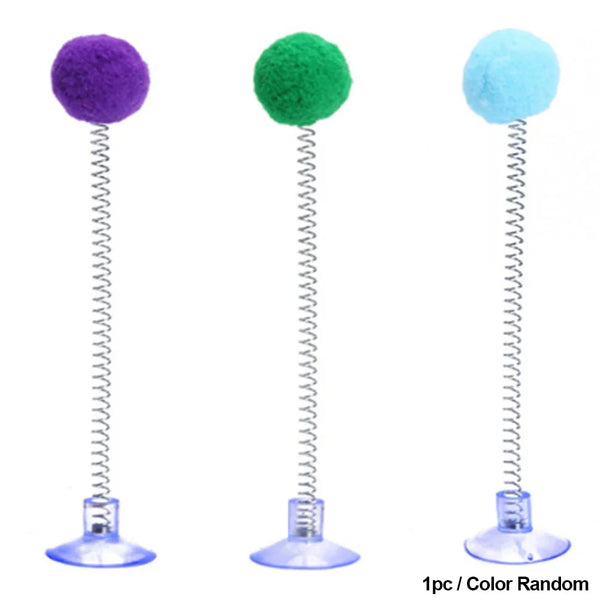 1pc Fur Ball Spring Cat Toy Suction Cup Multicolored Teaser Wand Pet Interactive Toys Cat Scratcher Toys Supplies Random Color - Image 15