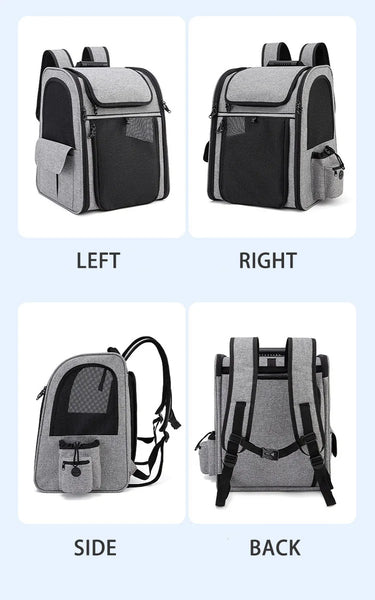 Pawsh Comfort™ Portable Breathable Outdoor Foldable Expandable Pet Backpack – Large Capacity Oxford Cloth Carrier for Cats & Dogs - Image 27