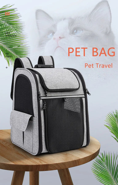 Pawsh Comfort™ Portable Breathable Outdoor Foldable Expandable Pet Backpack – Large Capacity Oxford Cloth Carrier for Cats & Dogs - Image 6
