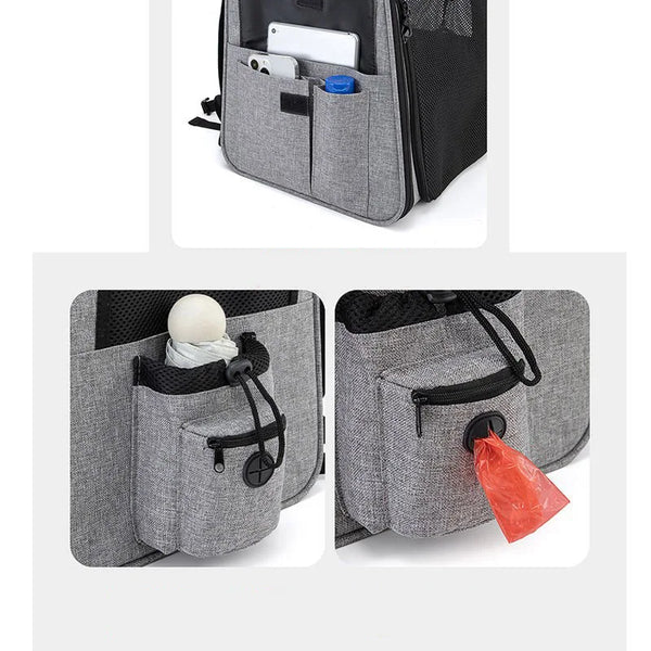 Pawsh Comfort™ Portable Breathable Outdoor Foldable Expandable Pet Backpack – Large Capacity Oxford Cloth Carrier for Cats & Dogs - Image 8