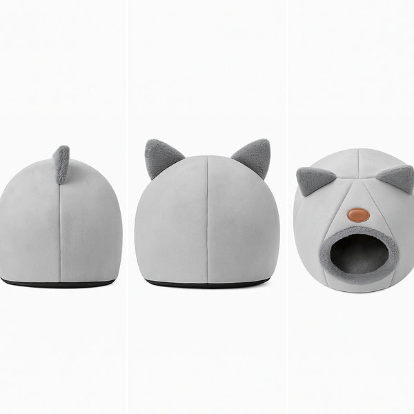 Pawsh Market™ Winter Cozy Cave Cat Bed – Warm Tent Nest for Cats & Small Dogs - Image 6