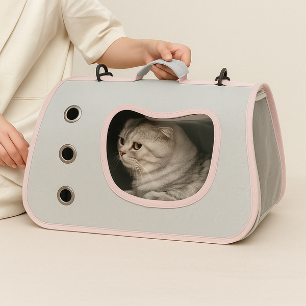 Pawsh Comfort™ Portable Foldable Breathable Mesh Pet Carrier Bag – Soft-Sided Handheld Travel Backpack for Small Cats & Dogs - Image 2