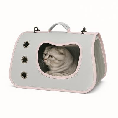 Pawsh Comfort™ Portable Foldable Breathable Mesh Pet Carrier Bag – Soft-Sided Handheld Travel Backpack for Small Cats & Dogs