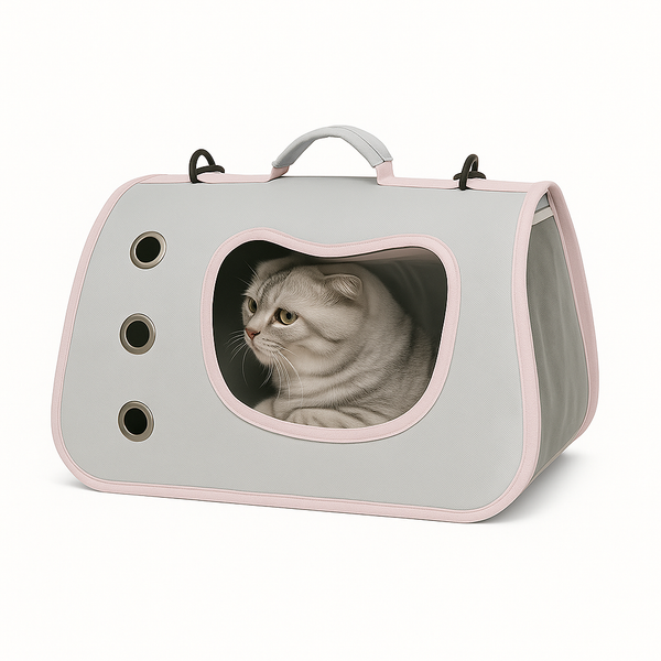Pawsh Comfort™ Portable Foldable Breathable Mesh Pet Carrier Bag – Soft-Sided Handheld Travel Backpack for Small Cats & Dogs - Image 1
