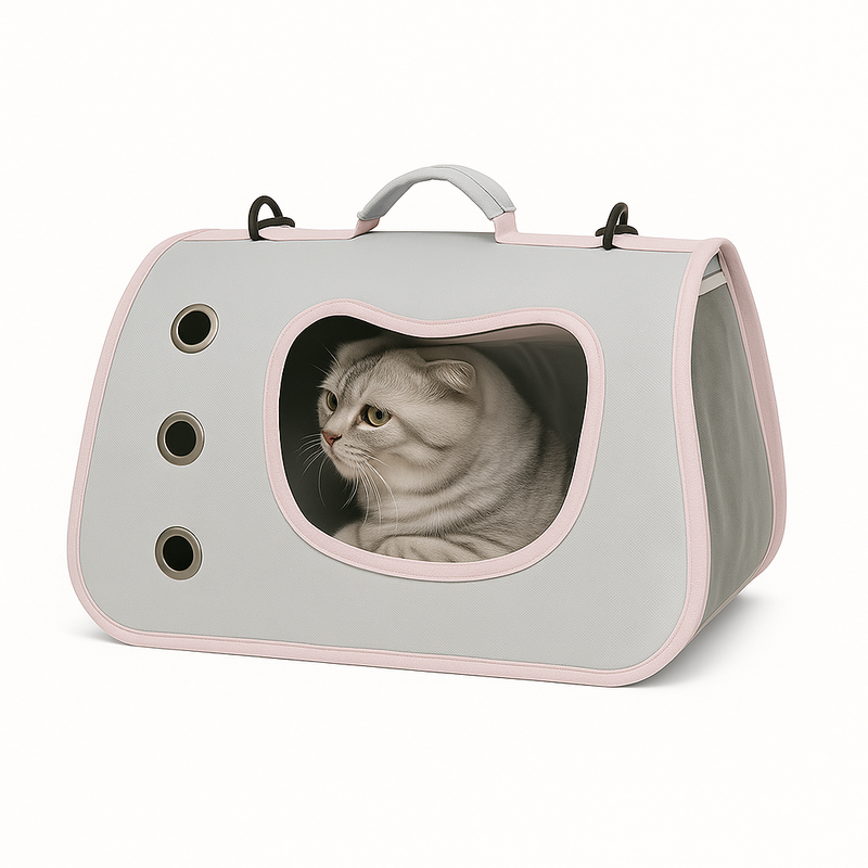 Pawsh Comfort™ Portable Foldable Breathable Mesh Pet Carrier Bag – Soft-Sided Handheld Travel Backpack for Small Cats & Dogs