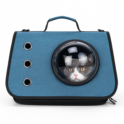 Pawsh Comfort™ Portable Transparent Foldable Cat Backpack – Lightweight Breathable Handheld Tote for Pet Travel Essentials