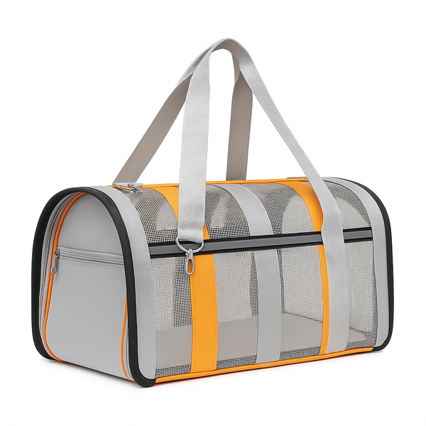 Pawsh Comfort™ Portable Foldable Pet Carrying Bag – Mesh Handbag for Small to Medium Cats & Dogs - Image 1