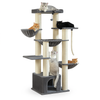 Pawsh Comfort™ Large Cat Tree for Big Cats – Robust Multi-Level Tower with Hammock, 11 Sisal Posts & Large Perch - Image 1