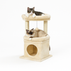 Pawsh Comfort™ Cat Tree Tower – Cozy Condo, Wide Top Perch, Natural Sisal Posts, Soft Plush & Playful Pom-Pom, Ideal for 1-2 Indoor Cats - Image 1