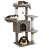 Cat Tree with Toy Cat Tower condo for Indoor Cats Cat House with Padded Plush Perch Cozy Hammock and Sisal Scratching Posts - Image 1