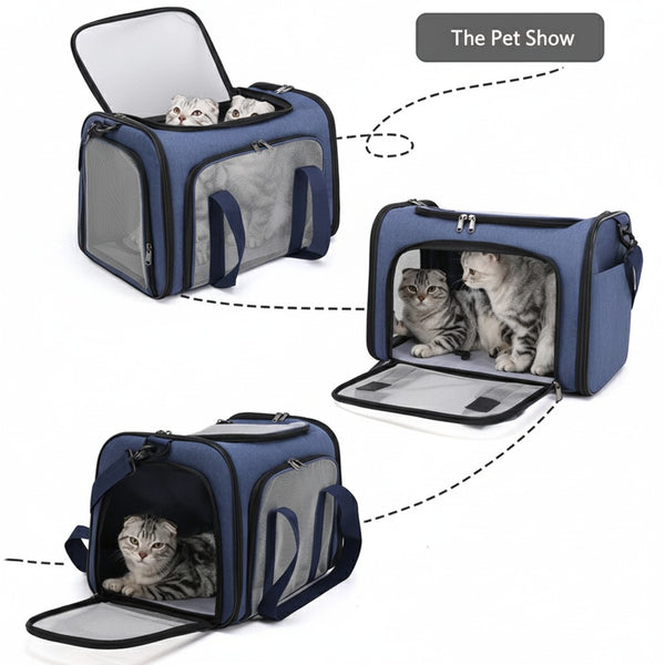 Pawsh Comfort™ Portable Breathable Foldable Pet Carrier Backpack – Shoulder Bag for Cats & Dogs, Travel & Transport - Image 5