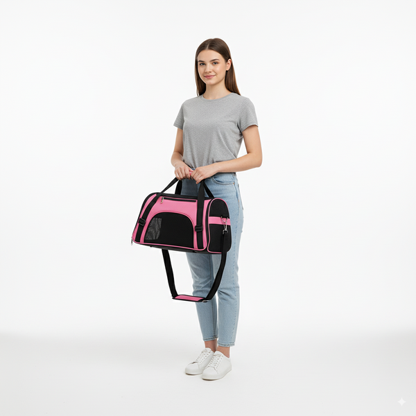 Pawsh Market™ Portable Pet Carrier Bag – Breathable Mesh Handbag for Small Dogs & Cats - Image 2