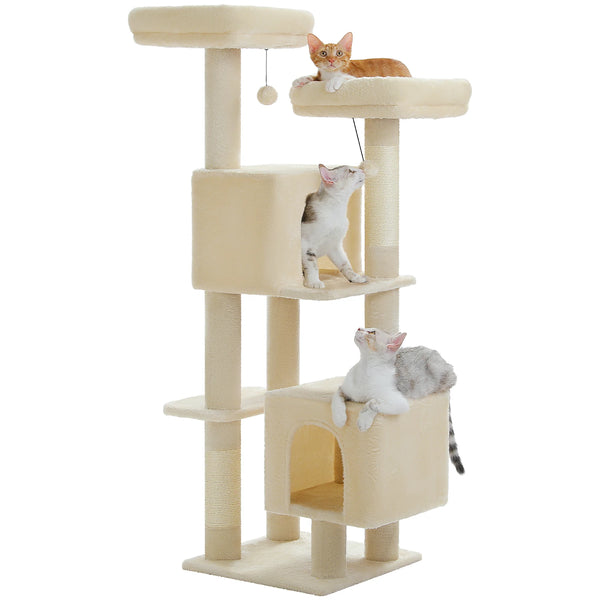 Pawsh Comfort™ Cactus Cat Tree – 133cm Indoor Cat Tower with 2 Padded Perches, 2 Condos & 2 Scratching Posts - Image 30