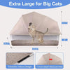 XL Large Enclosed Cat Litter Boxes, Metal High Sided Litter Box Features Leak-Proof Design, Includes Scoop for Easy Cleaning - Image 4
