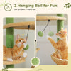 Pawsh Comfort™ Adjustable Floor-to-Ceiling Wooden Cat Tree – Spacious Condo, Scratching Posts, Hammock, Tunnel & Cat Toys - Image 15