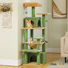 Pawsh Comfort™ 136cm Indoor Cat Tree Tower – Sisal-Covered Scratching Posts, Spacious Hammock, Padded Perches & Condos, Green - Image 2