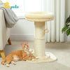 Pawsh Comfort™ Flower Small Cat Tree – Indoor Cat Scratching Post with Super Thick Natural Sisal, Pink Removable Perch, Mat & Playful Balls - Image 3