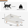 Elevated Pet Bed Solid Wood Leg Dog Cat Sofa for Indoor  L Shape Plush Couch Lounge with Soft Cushion - Image 9