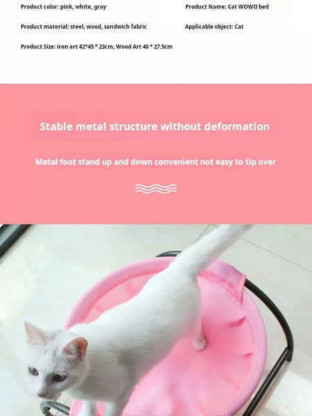 Cat Bed Pet Hammock Bed Cat Sleeping Bed Breathable Cooling Cot Sofa Pet Hammock Bed - Image 9