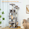 Pawsh Comfort™ Large Indoor Cat Tree Tower – Sisal-Covered Scratching Posts, Spacious Hammock, Padded Perches & Condos, Grey - Image 3