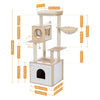 Pawsh Comfort™ Multi-Level Indoor Wood Cat Tree – Spacious Condo, Scratching Posts, Hammock, Top Perch & Cat Toys - Image 33