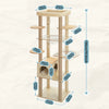 Pawsh Comfort™ Multi-Level Indoor Wood Cat Tree – Spacious Condo, Scratching Posts, Hammock, Top Perch & Cat Toys - Image 7