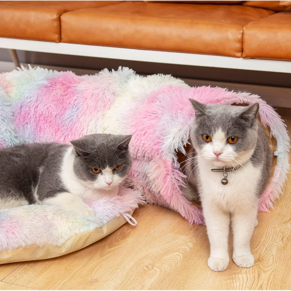 Kylinsure Plush Cat Tunnel Bed,Cat toy,Cat bed - Image 6