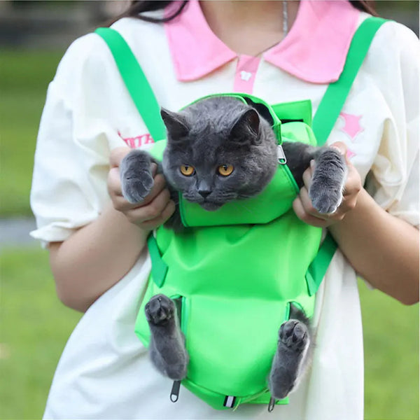 Pawsh Comfort™ Multifunctional Breathable Double-Shoulder Cat Bag – Portable, Anti-Scratch, Foldable & Secure Pet Carrier - Image 17