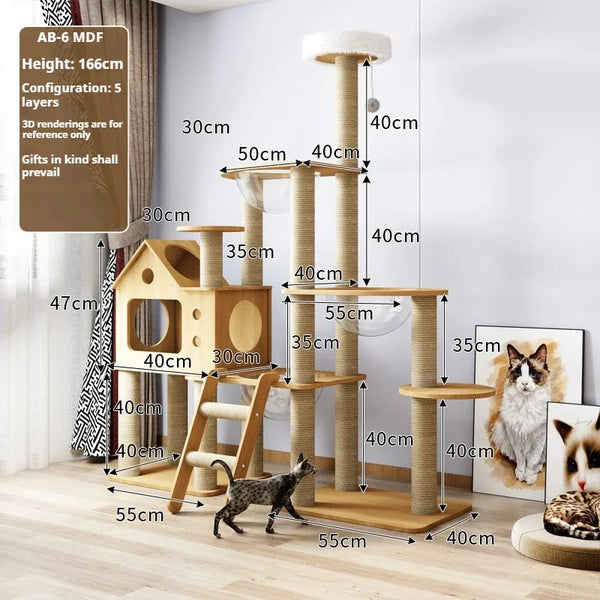 Pawsh Comfort™ Cat Climbing Frame Tower for Large Cats – Large Hammock, Sisal-Covered Scratching Posts, Cozy Condo & Top Perch - Image 30