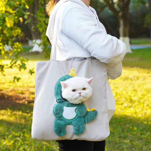 Pawsh Comfort™ Fashion Cute Cat Canvas Shoulder Bag – Portable Pet Carrier for Cats, Dogs, Puppies & Kittens - Image 12