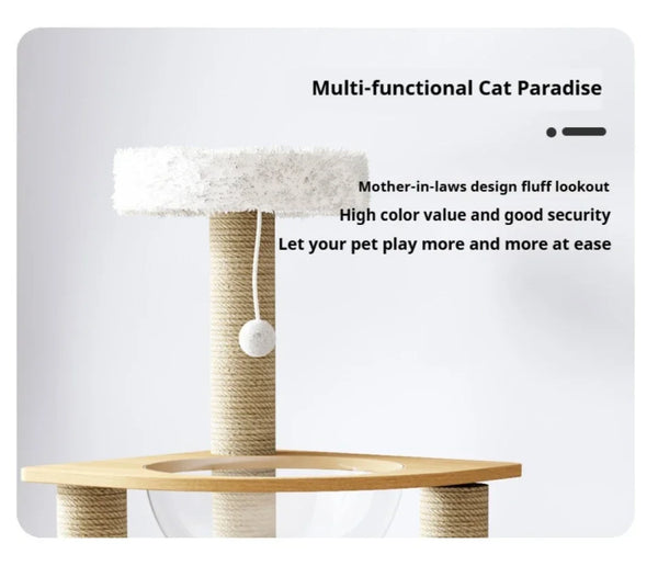 Pawsh Comfort™ Cat Climbing Frame Tower for Large Cats – Large Hammock, Sisal-Covered Scratching Posts, Cozy Condo & Top Perch - Image 19
