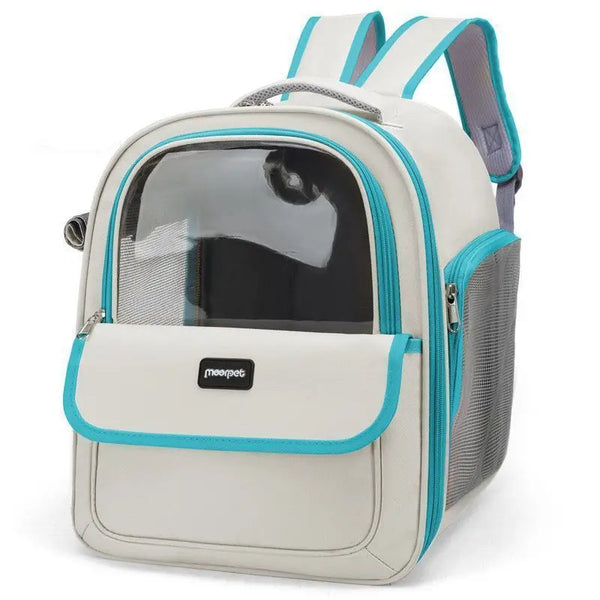Pawsh Comfort™ Breathable Grid Design Cat Backpack – Large Capacity, Comfortable, Foldable & Portable Pet Supply Carrier - Image 19
