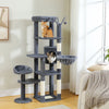 Pawsh Comfort™ Multi-Level Indoor Cat Tree – Tall Tower with Scratching Posts, Hammock, Large Perches, Hanging Balls & Spacious Condo House - Image 4