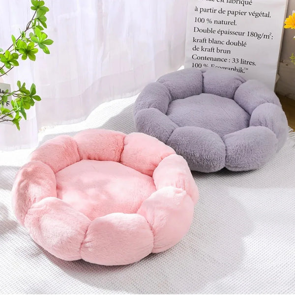 Flower Soft Cat Bed Cat Sleeping Mat Comfortable Sleep Pet Bed Long Plush Dogs Basket Cushion Cats Mat Animals Sleeping Sofa - Image 2