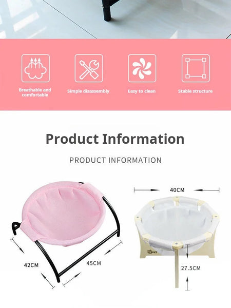 Cat Bed Pet Hammock Bed Cat Sleeping Bed Breathable Cooling Cot Sofa Pet Hammock Bed - Image 8