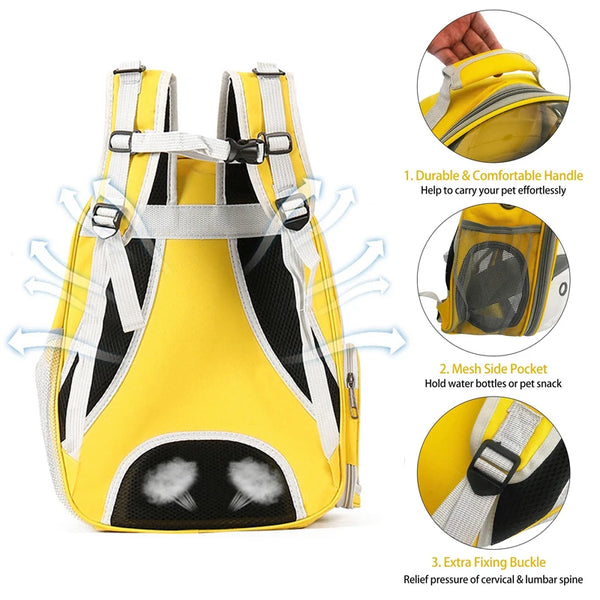 Pawsh Comfort™ Portable Transparent Space Capsule Pet Backpack – Soft-Sided Travel Bag for Cats & Dogs - Image 5