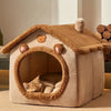 Foldable Pet House Removable Washable Cat House Puppy Cave Sofa Pet Bed House for Extra Small Dogs and Small and Medium Cats - Image 1