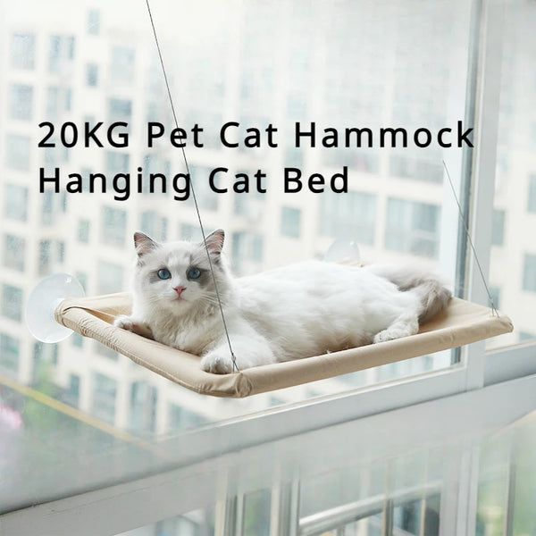 20KG Pet Cat Hammock Hanging Cat Bed Bearing Comfortable Cat Sunny Window Seat Mount Kitten Climbing Frame Pet Accessories - Image 1