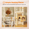 Pawsh Comfort™ Adjustable Floor-to-Ceiling Wooden Cat Tree – Spacious Condo, Scratching Posts, Hammock, Tunnel & Cat Toys - Image 3