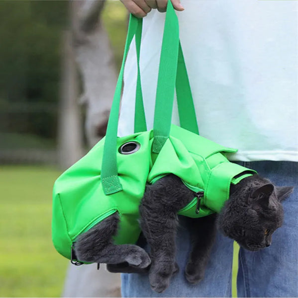 Pawsh Comfort™ Multifunctional Breathable Double-Shoulder Cat Bag – Portable, Anti-Scratch, Foldable & Secure Pet Carrier - Image 18
