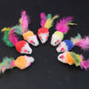 1pcs Cat Toys Interactive Cute Soft Fleece False Mouse Colorful Feather Funny Playing Training Toy for Cats Kitten Pet Supplies - Image 2