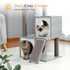Pawsh Comfort™ Wooden Cat Tower – Double Condos, Spacious Perch, Fully Wrapped Sisal Scratching Posts & Replaceable Dangling Balls - Image 11