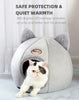 Pet bed with cat ears cat bed for small medium large cats Keep warm in winter  Comfortable and soft Machine washable - Image 7
