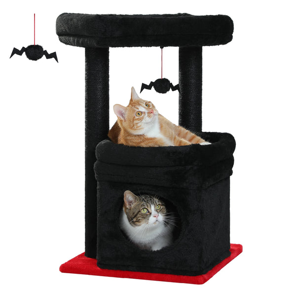 Pawsh Comfort™ Cat Tree Tower – Cozy Condo, Wide Top Perch, Natural Sisal Posts, Soft Plush & Playful Pom-Pom, Ideal for 1-2 Indoor Cats - Image 30