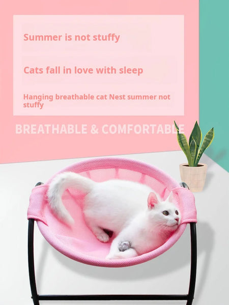 Cat Bed Pet Hammock Bed Cat Sleeping Bed Breathable Cooling Cot Sofa Pet Hammock Bed - Image 7