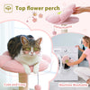Pawsh Comfort™ Flower Cat Tree – Large Metal Frame Hammock, Sisal Scratching Posts & Pink Perch, Small Indoor Cat Tower - Image 9