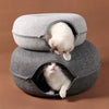 Donut Cat Bed Interactive Tunnel Pet Felt Indoor Toys Cats House Kitten Training Toy Cat Kennel Pets Supplies - Image 2