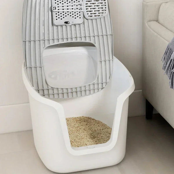 Super Large Cat Litter Box with Lift Cover – Spacious, Easy Clean, Multi-Directional Access - Image 3