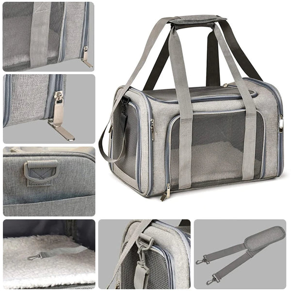 Pawsh Comfort™ Breathable Mesh Pet Carrier Bag – Outdoor Travel Tent for Small Dogs & Cats - Image 4