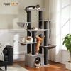 Pawsh Comfort™ Large Cat Tree for Big Cats – Robust Multi-Level Tower with Hammock, 11 Sisal Posts & Large Perch - Image 5